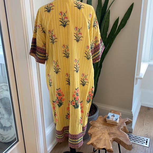 World Market Cotton Floral Kimono One Size - Picture 6 of 8